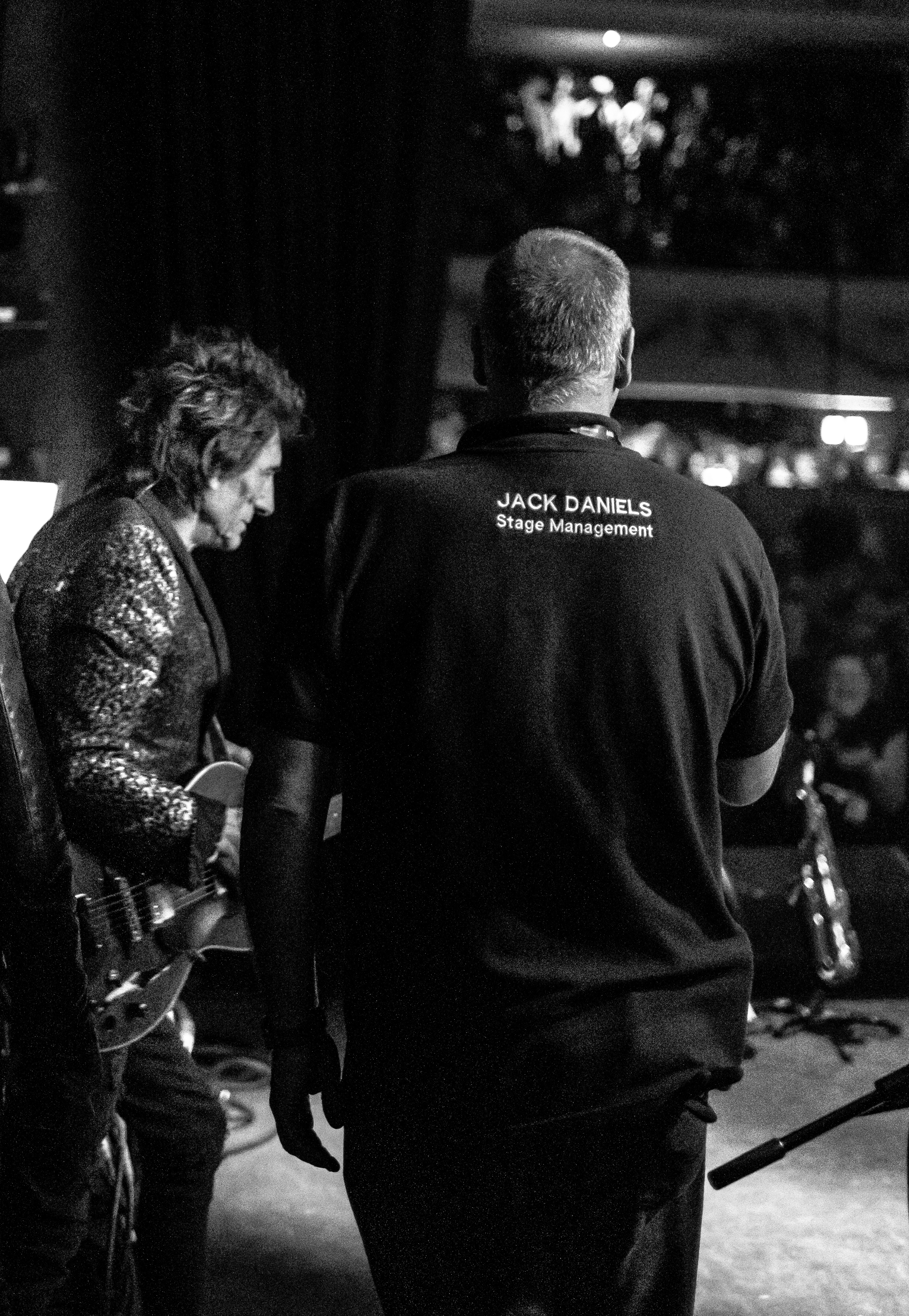 Jack Daniels stage managing a live event